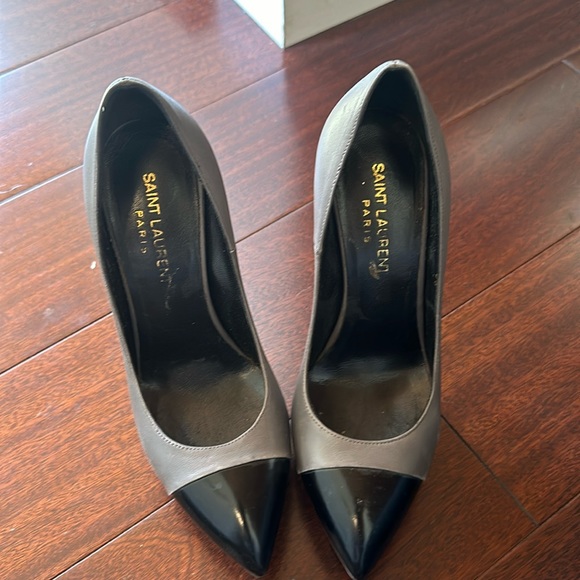 Authentic Saint Laurent Paris heels. Dark, gray and black. - Picture 1 of 13
